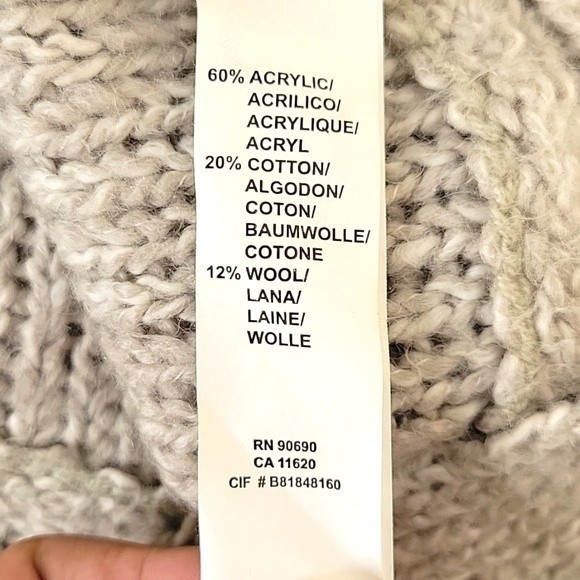 KENSIE PRETTY Turtleneck Cowlneck Short Sleeve Loose Knit Sweater size S - Picture 9 of 10